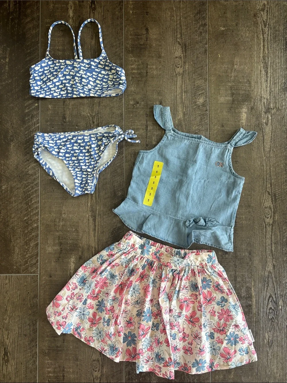 Vineyard Vines 2pc swimsuit size 4/5 and CK outfit.